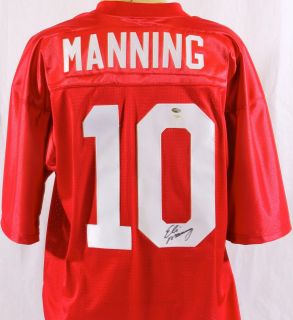 Eli Manning Signed Alternate Red Giants Jersey   JSA Certified