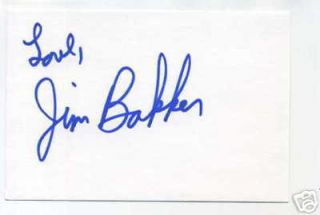 Jim Bakker Televangelist Religious Leader Signed Autograph