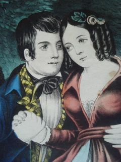   Color Print Robert Burns His Highland Mary J Baillie NY 1850