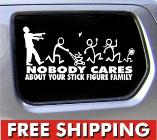   Family Nobody Cares Truck Funny Stickers Car Decal Bumper