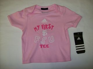 Florida State Seminoles FSU Adidas Baby Pink My First Tee T Shirt Sz 3 