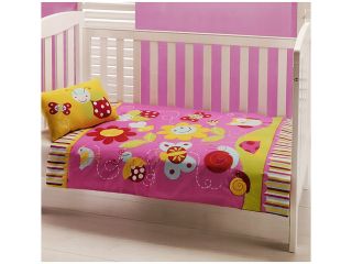 Baby Garden Cot Crib Quilt Pillow Set Comforter Girl Ladybug 