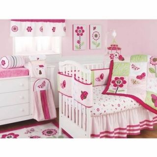 KidsLine Berry Garden 6 Piece Baby Crib Bedding Set, 7202BEDS
