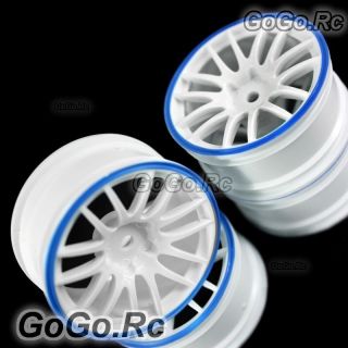 Pcs 1 10 White Blue Car Wheel Rims 14 Spoke 9067