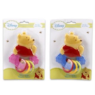 Disney Winnie The Pooh Baby Teether w Teething Rings Baby Shower 