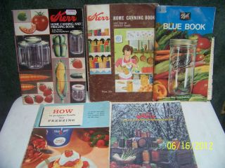 Lot of Home Canning & Freezing Books Ball Blue Book Kerr, 