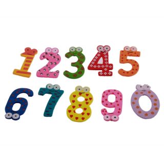  Number Wooden Fridge Magnet Education Learn Cute Kid Baby Toy