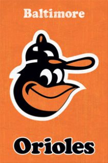 Baltimore Orioles Retro Vintage Logo SMILING BIRD (1975 76) Poster