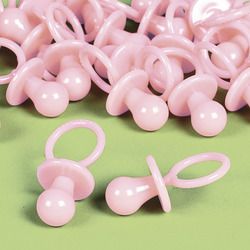 24 Pink Pacifier Favors Baby Shower Party Supplies
