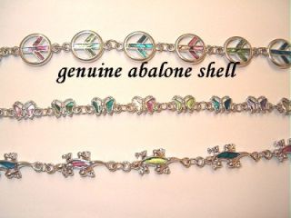 Abalone Shell Butterfly Lizard Peace Back Belly Chain
