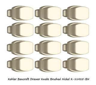 Kohler Bancroft 12 PK Cabinet Drawer Knobs Brushed Nickel Kitchen Bath 