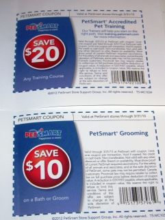  Grooming Pet Training Coupons Good until 03 31 2013