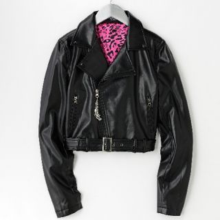 Abbey Dawn Leather Crop Jacket Avril Lavigne Coat L 12
