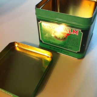 Antiseptic Bag Balm Tin Can Metal Collector Box Green Stash