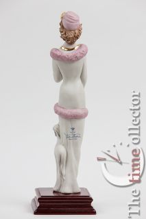 Vittorio Sabadin Elegant Lady With Her Dog Porcelain Figurine