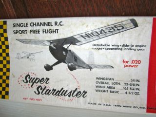 Tern Aero Balsa Wood Plane Kit Super Starduster Model Aircraft