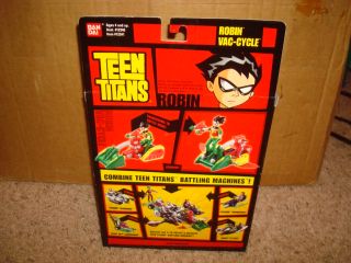 2003 Bandai TEEN TITANS Teen Titans Go ROBIN VAC CYCLE NEW RARE
