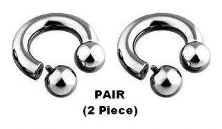   STEEL Internal Screw Horseshoe Ring /Circular Barbell PIERCING JEWELRY