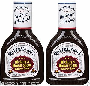   Rays Barbecue Sauce 2 x 40 oz Bottle Hickory & Brown Sugar BBQ Sauce