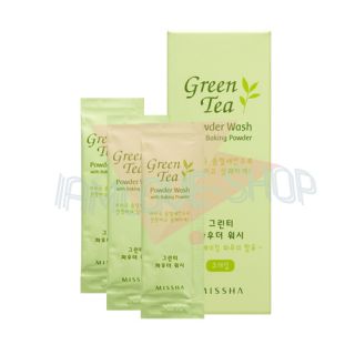 Missha] Green Tea Powder Wash With Baking Powder 3EA Foam Cleanser 