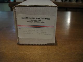 Babbitt Railway Supply 400 O Scale Small Brass Tender Kit