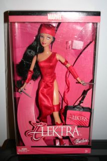 Barbie Elektra Doll 12 Mattel 2005 Marvel Comics Heroine New in Box 