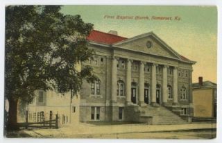 Somerset Kentucky First Baptist Church postcard