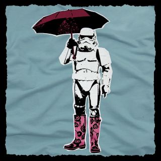 Fun Star Wars Stormtrooper Womens T Shirt Banksy s M L
