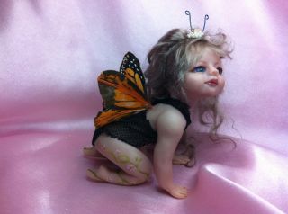 ooak polymer clay baby art doll house miniature baby fairies