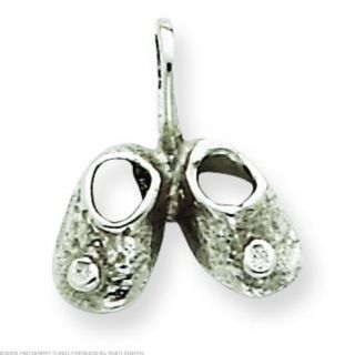 item 14k white gold baby shoes charm pendant jewelry gram weight 0 93 