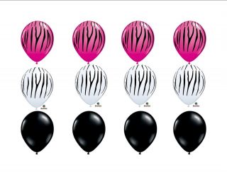 Zebra Balloons Pink Birthday Party Graduation Shower