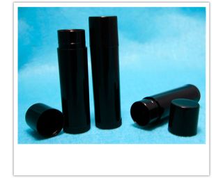 500 BLACK Empty LIP BALM Containers Tubes + Caps 5ml / 0.15oz