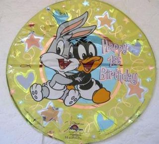 Baby Looney Tunes Party 1st Birthday Mylar Balloon New