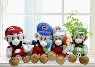 Super Mario Bros Plush Doll Toy Set 4pcs