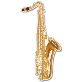 Saxophone Musical Instrument Band Sticker 3 x 6