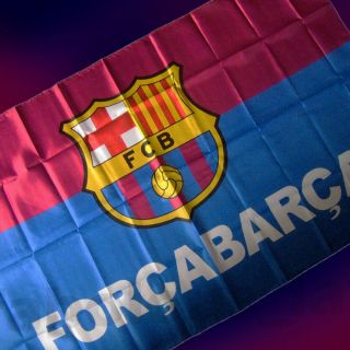 New Barcelona Football Club FCB Logo Soccer Flag Banner