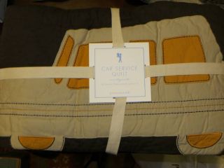 New~Pottery Barn Kids Car Service Full/Queen Quilt and Shams
