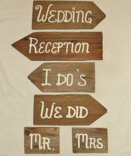 Barn Wood Rustic Wedding Signs Wedding Reception I dos We Did Mr Mrs 