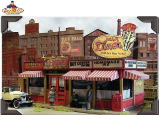 Bar Mills 302 HO Scale Sweaty Bettys Diner Kit New in Box