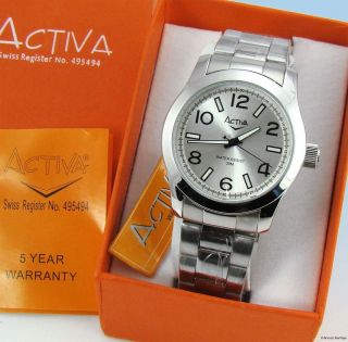 Activa by Invicta Silver Tone Bracelet Quartz Watch SF441
