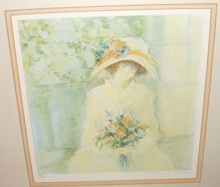 BARBARA A WOOD NAOMI WOMAN WITH FLOWERS LIMITED EDITION SIGNED 