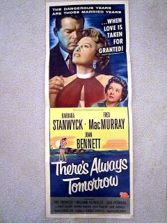 Theres Always Tomorrow 1956 Barbara Stanwyck MacMurray Original Movie 