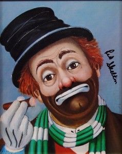 Freddie Red Skelton Canvas Transfer Lithograph Limited Edition 4728 