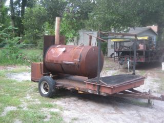 BBQ Smoker Trailer Reverse Flow Smoker with A Second Open Pit Grill 