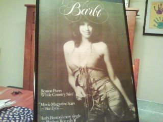 Big 11x17 Framed RARE Original Barbi Benton Stars in Her Eyes LP CD 