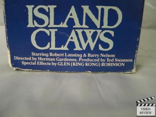 Island Claws VHS Robert Lansing Barry Nelson