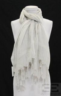 calypso st barth beige linen blend fringe trim scarf