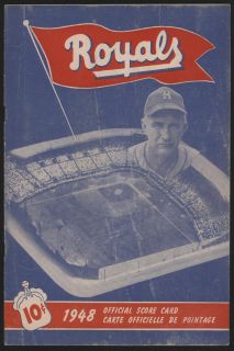 1948 Montreal ROYALS vs Toronto MAPLE LEAFS Scored Baseball Score Book