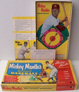 Vintage 1957 Mickey Mantles Big League Baseball Board Game