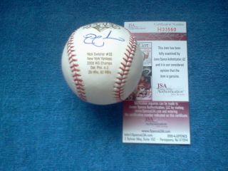   Yankees Nick Swisher Autographed 2009 World Series Baseball